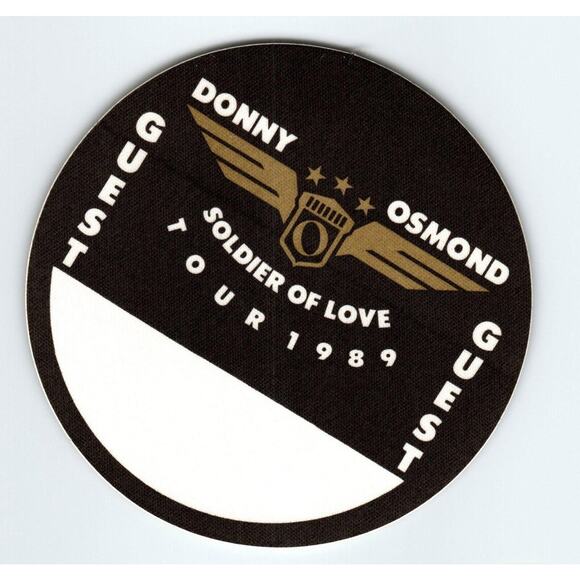Donny Osmond Soldier Of Love Backstage Pass 1989 Pop Rock Music Vintage Original - Picture 1 of 2